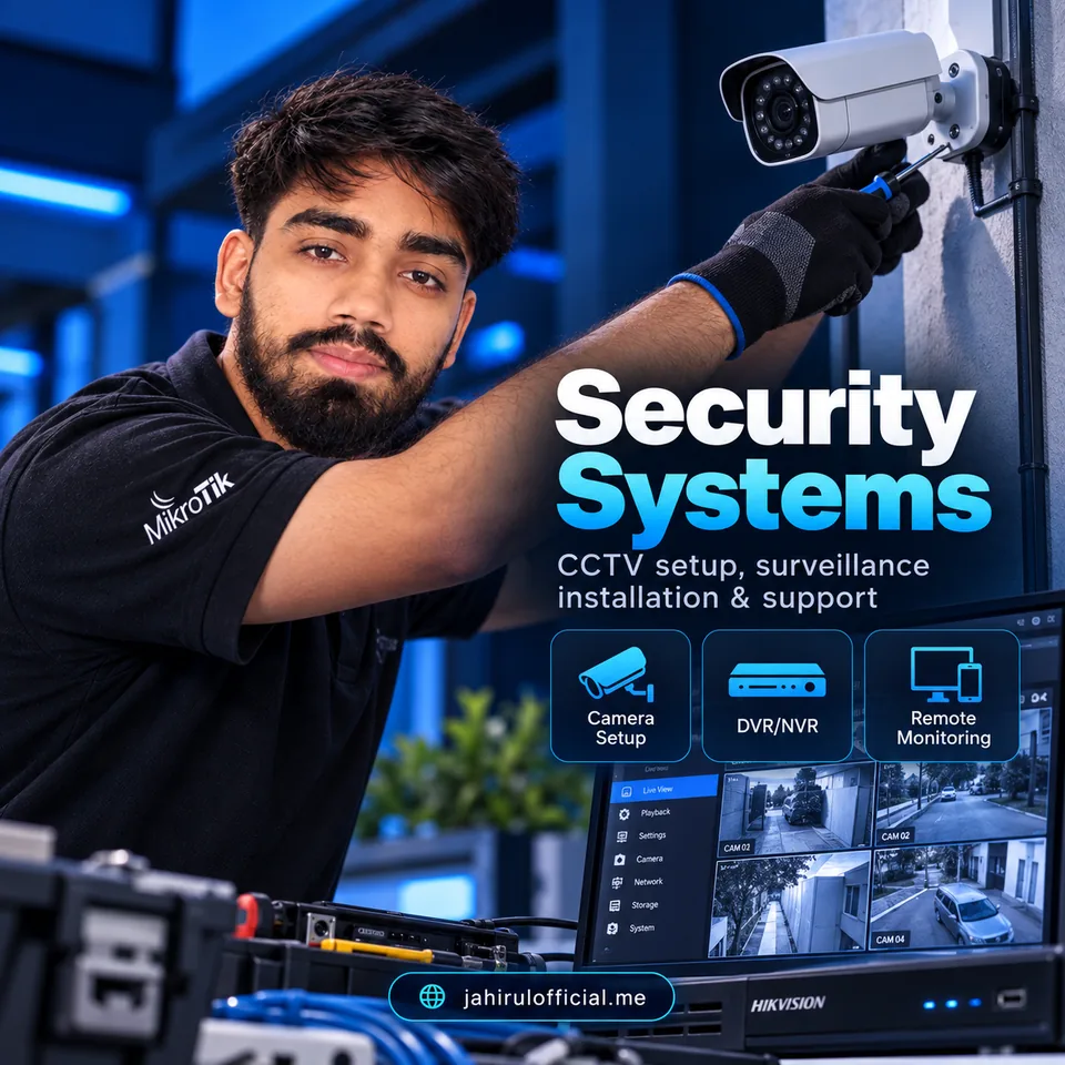 Promotional illustration for CCTV & Security