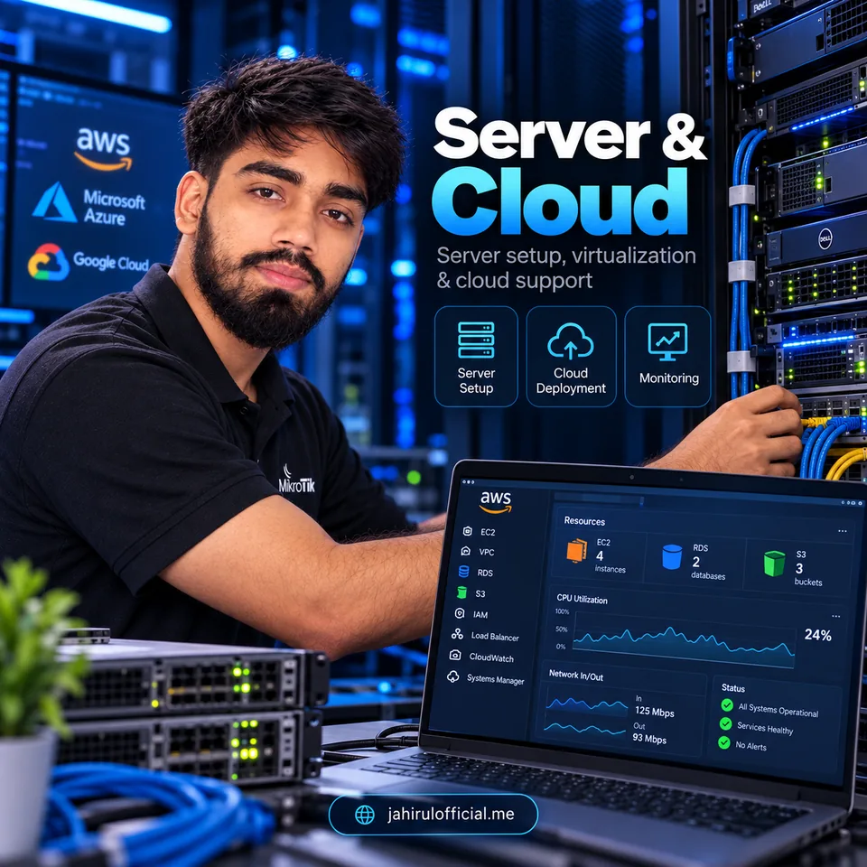 Promotional illustration for Server & Cloud