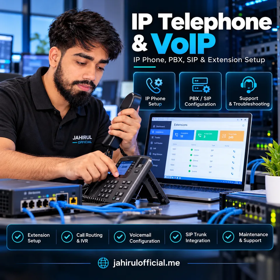 Promotional illustration for VoIP Solutions